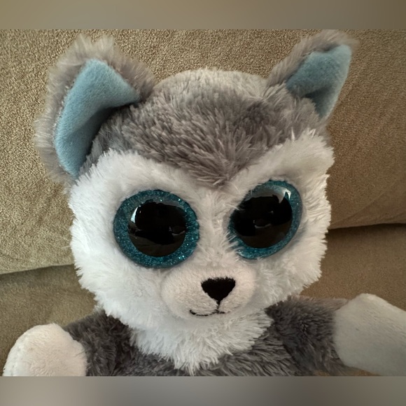 Justice TY Beanie Peek A Boo Scout the Husky Plush Phone Holder Screen Cleaner - Picture 5 of 16